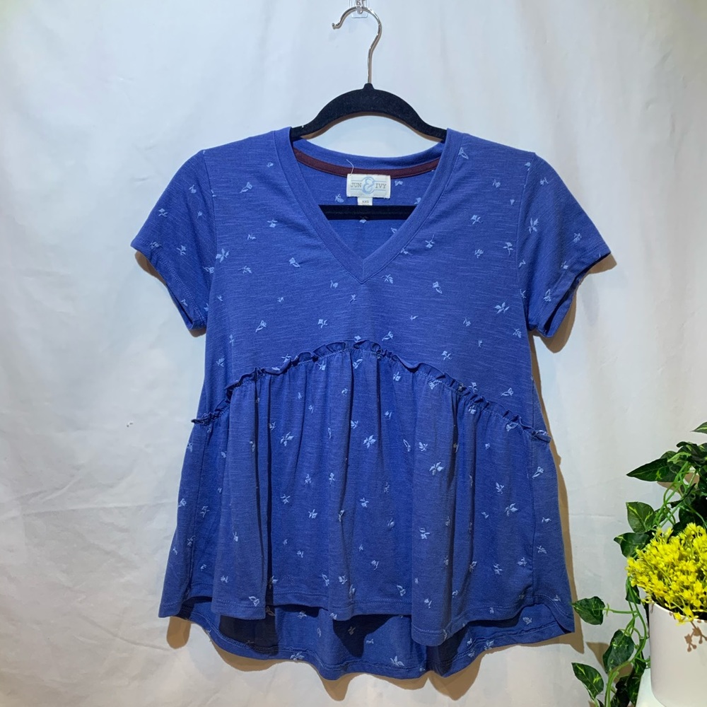 Floral Pattern Babydoll Top